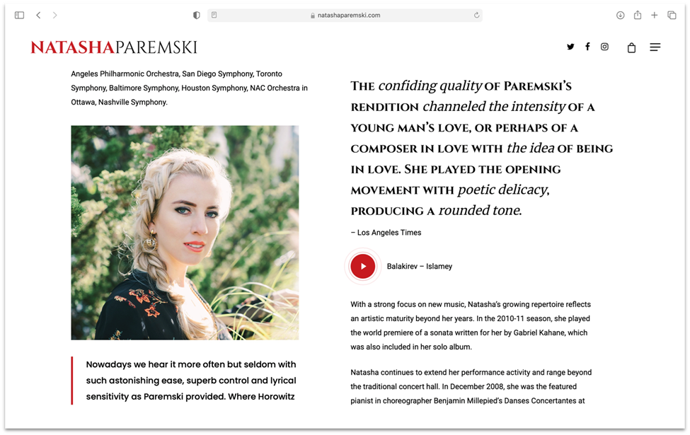 paremski web page