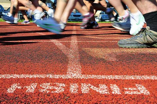 Picture of people making it to the finish line